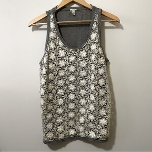 J Crew floral lace front tank top Medium